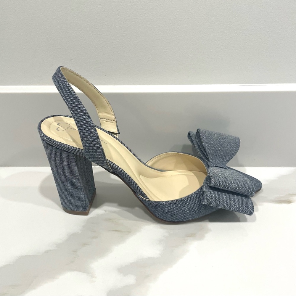 NEW Jessica Simpson Nekira Dark Denim Bow Pump Heel (size 7)